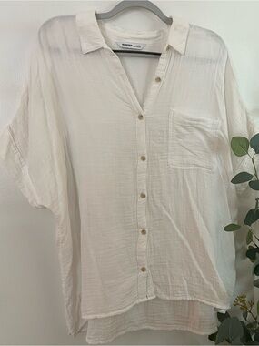 Sonoma Lightweight Button-Up Shirt - White